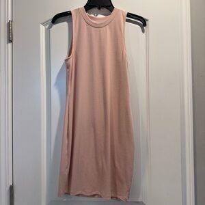 Double Zero Sleeveless Ribbed Bodycon Pink Dress (Medium)